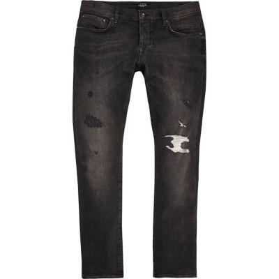 River Island Mens Washed Ronnie Skinny Cigarette Jeans