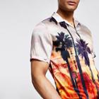 River Island Mens Palm Print Shirt