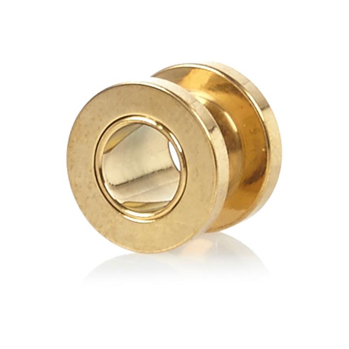 River Island Mensgold Tone Tunnel Earring