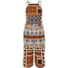 River Island Womens Tile Print Strappy Cropped Jumpsuit
