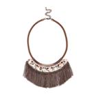 River Island Womens Fringed Tassel Necklace