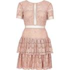 River Island Womens Nude Frill Lace Dress