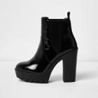 River Island Womens Chunky Patent Boots