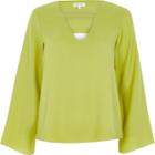 River Island Womens Twist Back Bell Sleeve Blouse