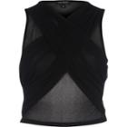 River Island Womens Mesh Ruched Wrap Front Crop Top