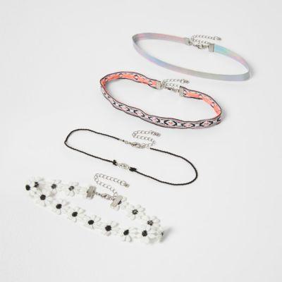 River Island Womens Multi Row Choker Set