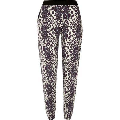 River Island Womens Leopard Print Joggers