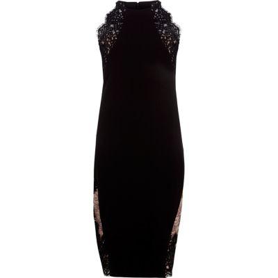 River Island Womens Lace Insert Bodycon Midi Dress