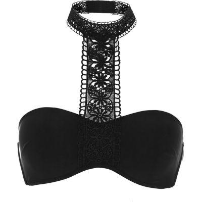 River Island Womens Lace Choker Bikini Top
