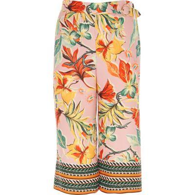 River Island Womens Plus Floral Mixed Print Trousers