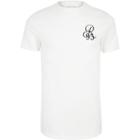 River Island Mens White Muscle Fit 'r95' T-shirt