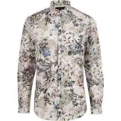 River Island Mens Big And Tall Floral Print Shirt
