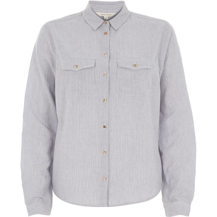 River Island Womens Micro Stripe Shirt