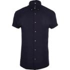 River Island Mens Muscle Fit Ri Embroidered Poplin Shirt