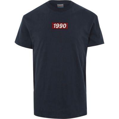 River Island Mens Jack And Jones '1990' Embroidered T-shirt