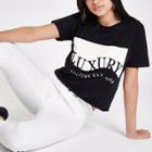 River Island Womens 'luxury' Print Crop Boyfriend T-shirt