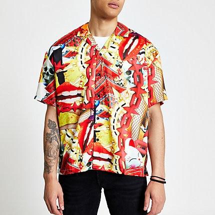 River Island Mens Jaded London Print Regular Fit Shirt