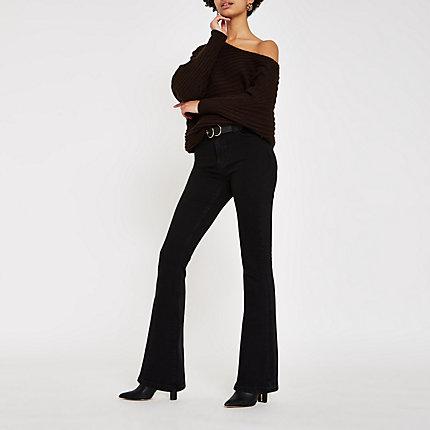 River Island Womens High Rise Flared Jeans