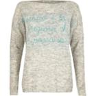 River Island Womens Word Print Sweater