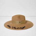 River Island Womens 'on Vacay' Straw Fedora Hat