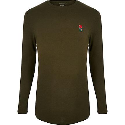 River Island Mens Big And Tall Slim Fit Long Sleeve Top