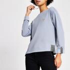 River Island Womens Ri Tape Long Sleeve Sweatshirt