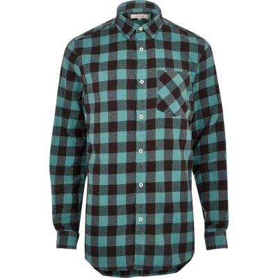 River Island Mensbig & Tall Casual Buffalo Check Shirt