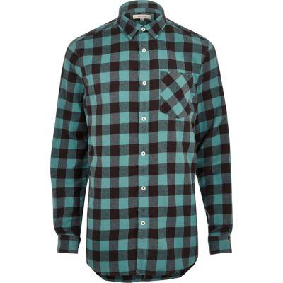 River Island Mensbig & Tall Casual Buffalo Check Shirt