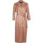 River Island Womens Metallic Belted Trench Coat