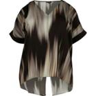 River Island Womens Plus Printed Cold Shoulder Top