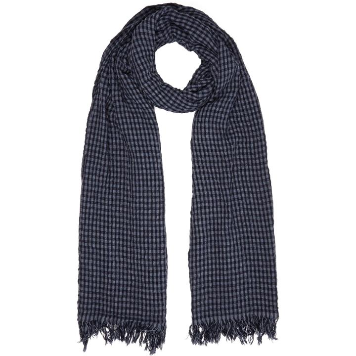 River Island Mensnavy Gingham Lightweight Scarf