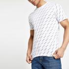 River Island Mens White 'prolific' Monogram Slim Fit T-shirt
