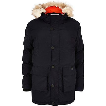 Mens Bellfield Padded Faux Fur Hooded Parka