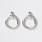 River Island Womens Silver Color Door Knocker Hoop Earrings