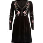 River Island Womens Stud Embroidered Skater Dress