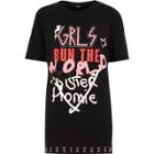 River Island Womens 'girls Run The World' Longline T-shirt