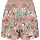 River Island Womens Floral Sequin Embellished Shorts