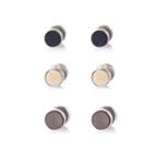River Island Mensblack Plug Earrings Pack
