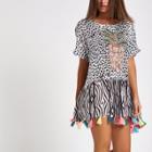 River Island Womens Pineapple Embellished Beach Cover Up