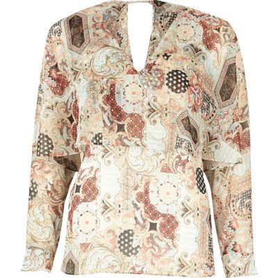 River Island Womens Print Angel Cape Top
