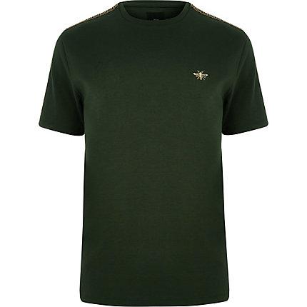 River Island Mens Slim Fit Luxe Tape Side T-shirt