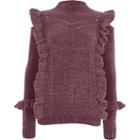 River Island Womens Chenille Frill Turtle Neck Jumper