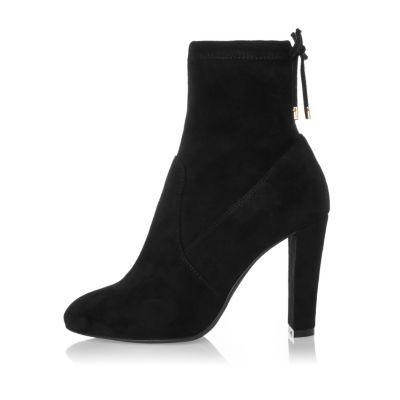 River Island Womens Wide Fit Heeled Sock Boots