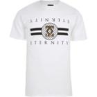River Island Mens White 'eternity' Foil Print Slim Fit T-shirt