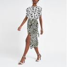 River Island Womens White Leopard Print T-shirt
