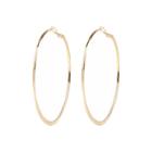 River Island Womens Gold Colour Medium Flat Bottom Hoop Earrings