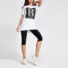 River Island Womens White 'reveuse' Sequin Boyfriend T-shirt