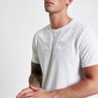 River Island Mens Jack And Jones White Falcon Embroidered T-shirt