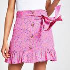 River Island Womens Ditsy Floral Button Front Mini Skirt
