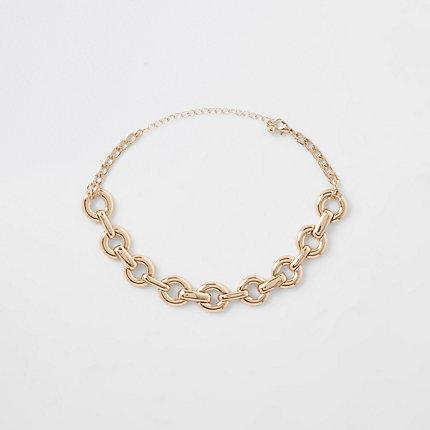 River Island Womens Gold Tone Chunky Chain Choker